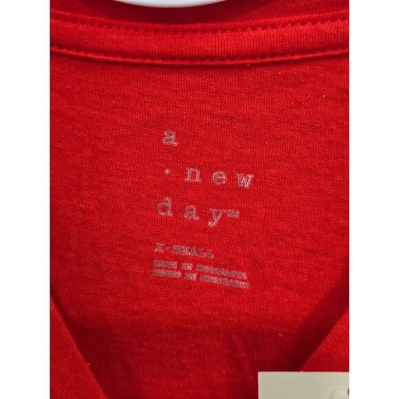12-Pack A New Day Women's Size XS - Red Short Sleeve Crew Neck T-Shirt NWT - Picture 3 of 8